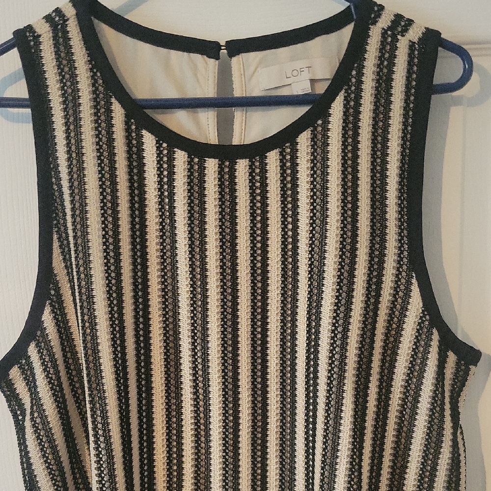 LOFT Striped Sleeveless Top